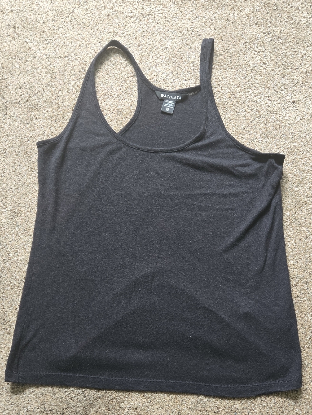 Athleta Linen Racerback Tank – Black – Size XS 🖤